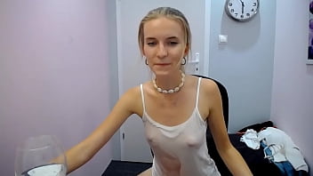 Preview 4 of Xxxsex Heroins - Nicole Sagee webcam show in wet white top (2019-08-16)