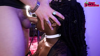 Preview 3 of Xxx Solo Haus Frauen - Black &amp_ Ebony Throat Fucking Day 16/28 ~ Ebony Trachea Destroyed against a wall
