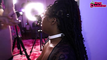 Preview 1 of Xxx Solo Haus Frauen - Black &amp_ Ebony Throat Fucking Day 16/28 ~ Ebony Trachea Destroyed against a wall