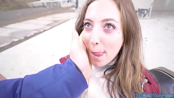 Preview 3 of Bego Sex Live - Public POV outdoor sex of slutty pantyhose teen for finances