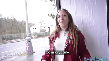 Preview 1 of Bego Sex Live - Public POV outdoor sex of slutty pantyhose teen for finances