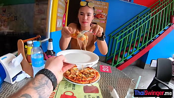 Preview 1 of Sauna Big Boobs Fuck - After lunch amateur Asian big tits teen fucked hard by a new white client