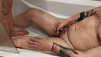 Preview 2 of Nasima Sex - watch stepsister Emma in the bathroom and masturbate until I cum on her perfect body