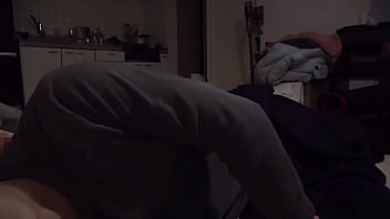 Preview 2 of Sunny Lenoy Xxx - 巨乳の彼女にねっとり手コキフェラで寸止めされ腰振りグラインド騎乗位で精子を絞られるナイトルーティン