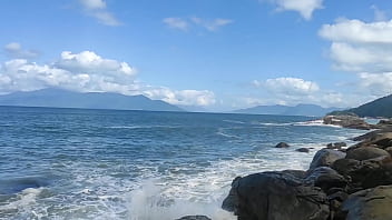 Preview 4 of Telanganna College - Comendo a negra gostosa na praia // eating the hot black girl on the beach ( Bruna Black)