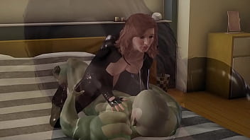 Preview 2 of Hd Fuck - Black Widow Real model Scarlett Johansson bondage suit