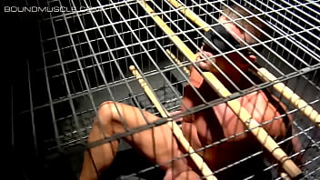 Preview 3 of Wtf What Butt Pov Anal Porn - Muscular man Tyler Saint gets blindfolded and caged