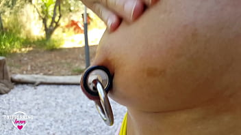 Preview 4 of Indian Taboo Full Movies - nippleringlover hot mom topless outdoors changing nipple rings fingering extreme stretched nipple piercing