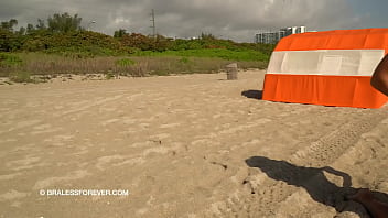 Preview 4 of Mom Evra - Naked at the beach and showing off