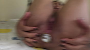 Preview 2 of Korean Heels - Tirando do cuzinho e metendo na buceta,  socando fundo e gozando gostoso!