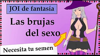 Preview 1 of Shameless Fuck Girl - JOI con una bruja. Tu ama necesita semen.