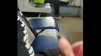 Preview 4 of Xxx Tagalo - Suburban train public jerkoff