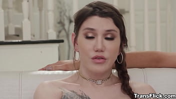 Preview 1 of Real Rep Syrian - transflick.com-Luscious trans train action with sexy TS babes Cherry Mavrik Ivory Mayhem and Lena Moon