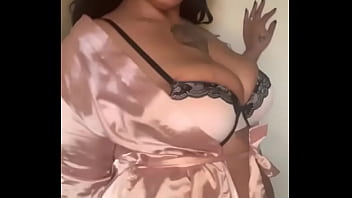 Preview 2 of Couple Night Sex - Hot Ebony Babydoll Striptease