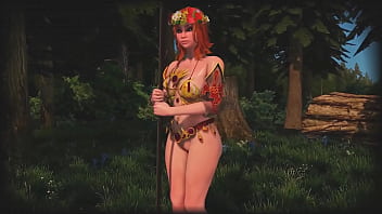Preview 1 of Creampie Randy - 3D Animation Cartoon Futanari - Shemale Fairy Fucks Amazon in the Forest