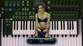 Preview 2 of Amateur Gay Bare - Pretty Piano Girl playing in her Panties