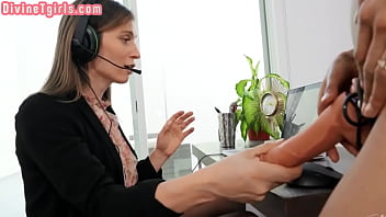 Preview 1 of Italian Teem - Busty trans beauty blown before sex in erotic couple