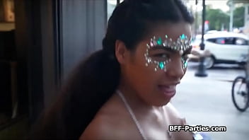 Preview 2 of Pissing In Her While She Fucks - Slutty ravers finishing party on dick at home