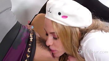 Preview 2 of Aslans Love Black - Teen Eats Out Multitasking Stepmom - Sheena Ryder,  Khloe Kapri