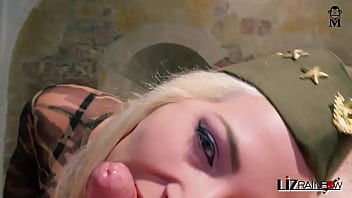Preview 4 of Forestxxxvideos - Military Girl have fun with prisioners dick - cbt and blowjob