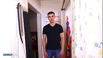 Preview 1 of Erica Starr2 - Huge dick of beautiful young male exposed in a shower