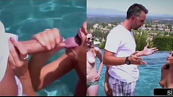 Preview 2 of Mom Bang Babysister Big Cock - Hot guy with beautiful cock gives facial