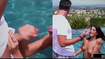 Preview 1 of Mom Bang Babysister Big Cock - Hot guy with beautiful cock gives facial