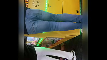 Preview 3 of Hardcore Milf Fucks - Arcade hunk with big ass legs n tight jeans