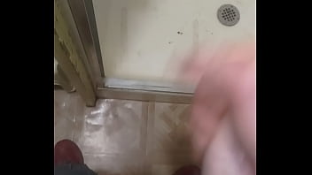 Preview 2 of Cum Skirt Compilation - Skinnylegz-AKA-OregonSlimMF gets some quick stress relief in the bathroom.