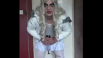 Preview 4 of Nekedsex Rihana - bisexual crossdresser  still waiting for another mans piss to fill his tube up so he can swallow every last drop like he has just done with his own