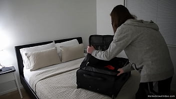Preview 1 of Jai James Squirt - Cute redhead fucks her stepbrother on their parents bed