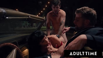 Preview 3 of Xmxx Com Hot - ADULT TIME - Big Titty Slut Little Puck Gets Pounded In Parking Lot While Her Cuck Husband Watches!