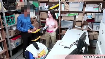Preview 2 of China Xx Video Hindi Mai - Cute and clueless brunette shoplifter Athena caught by a horny mall cop