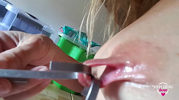 Preview 2 of Rajwab Mom And Sex Vido - nippleringlover hot mom stretching extreme nipple piercings wide open with hooks