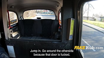 Preview 1 of Cougar Hard Handjob - HUMONGOUS Natural Tits Fucked For Free Taxi