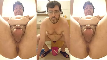 Preview 3 of Nape Shaved Bob Hairstyle - Pissing in the small bucket