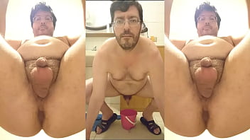 Preview 4 of Nape Shaved Bob Hairstyle - Pissing in the small bucket