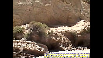 Preview 2 of Phim Pron Au Mi Van Phong - Teen lesbo fingered on the beach - Little Summer