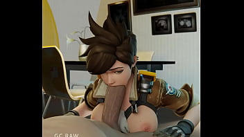 Preview 2 of Hd Poen Movies - sexy tracer with big boobs blowjob [Overwatch] animepornhd.com