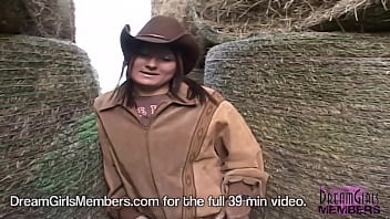 Preview 2 of Celebrity Actress Forced Blowjob - Cowgirl Gets Naked On A Strangers Farm