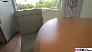 Preview 2 of Balr Wiliam - Sexy teen stepsis Molly Little sucks stud stepbrothers huge and hard cock