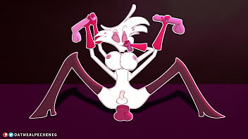 Preview 1 of La Sedactura - Spider Transgender from Hazbin series  enjoyed some dicks