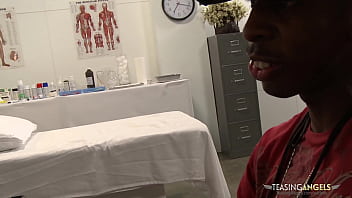 Preview 1 of Akasuki Mom - Brunette doctor wants to taste his big black dick