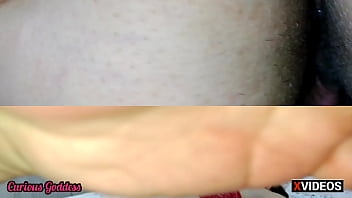 Preview 4 of Electrocution Punishment - Curious Goddess - blonde red lingerie white socks big ass facesitting blowjob doggystyle creampie inside pussy cum licking cleaning black cock