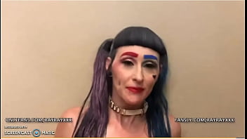 Preview 2 of Creampie On Beauty - RAY RAY XXX Dresses up as Harley Quinn and masturbates