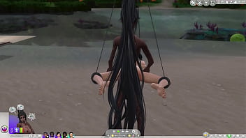 Preview 3 of Very Big Ass Donk - sims 4 ladyboy goddess on tropical beach