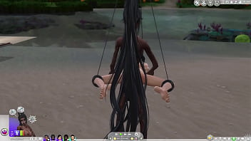 Preview 4 of Very Big Ass Donk - sims 4 ladyboy goddess on tropical beach