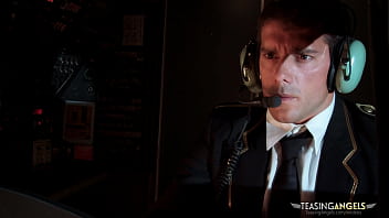 Preview 1 of Rica Chava - Horny pilot fucking a flight attendant in the cockpit