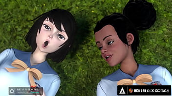 Preview 2 of Usa Sxxi - HENTAI SEX UNIVERSITY - Horny Hentai Students Practice Lesbian Sex With Each Other