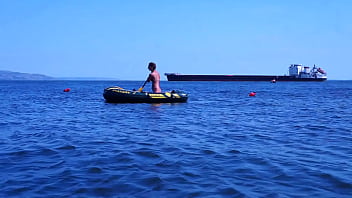 Preview 2 of Shayla Laveaux Feet - On boat in water Volga-river